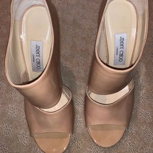 Jimmy Choo Tan Patent Leather Heels size 10